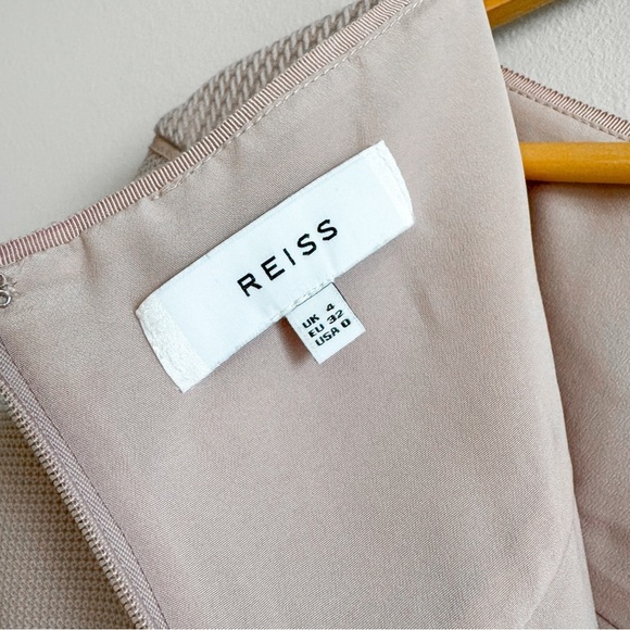 REISS • Hazel Textured Panel Dress in Ash - Picture 12 of 15